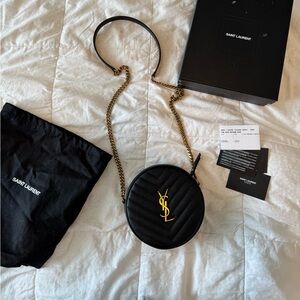 YSL Yves Saint Laurent round purse